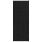 Büroschrank Schwarz Eichen-Optik 60 x 32 x 152,5 cm