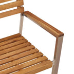 Garten Essgruppe 5 pcs Braun Massivholz Akazie