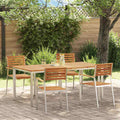Garten Essgruppe 5 pcs Braun Massivholz Akazie