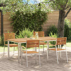 Garten Essgruppe 5 pcs Braun Massivholz Akazie