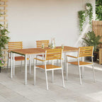 Garten Essgruppe 5 pcs Braun Massivholz Akazie