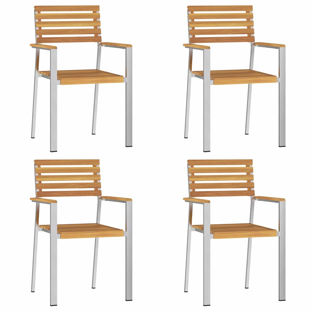 Garten Essgruppe 5 pcs Braun Massivholz Akazie