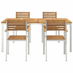 Garten Essgruppe 5 pcs Braun Massivholz Akazie