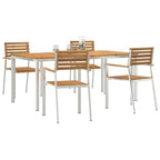 Garten Essgruppe 5 pcs Braun Massivholz Akazie