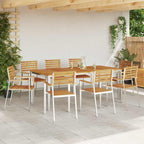 Garten Essgruppe 9 pcs Braun Massivholz Akazie