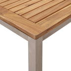Garten Essgruppe 7 pcs Braun Massivholz Teak