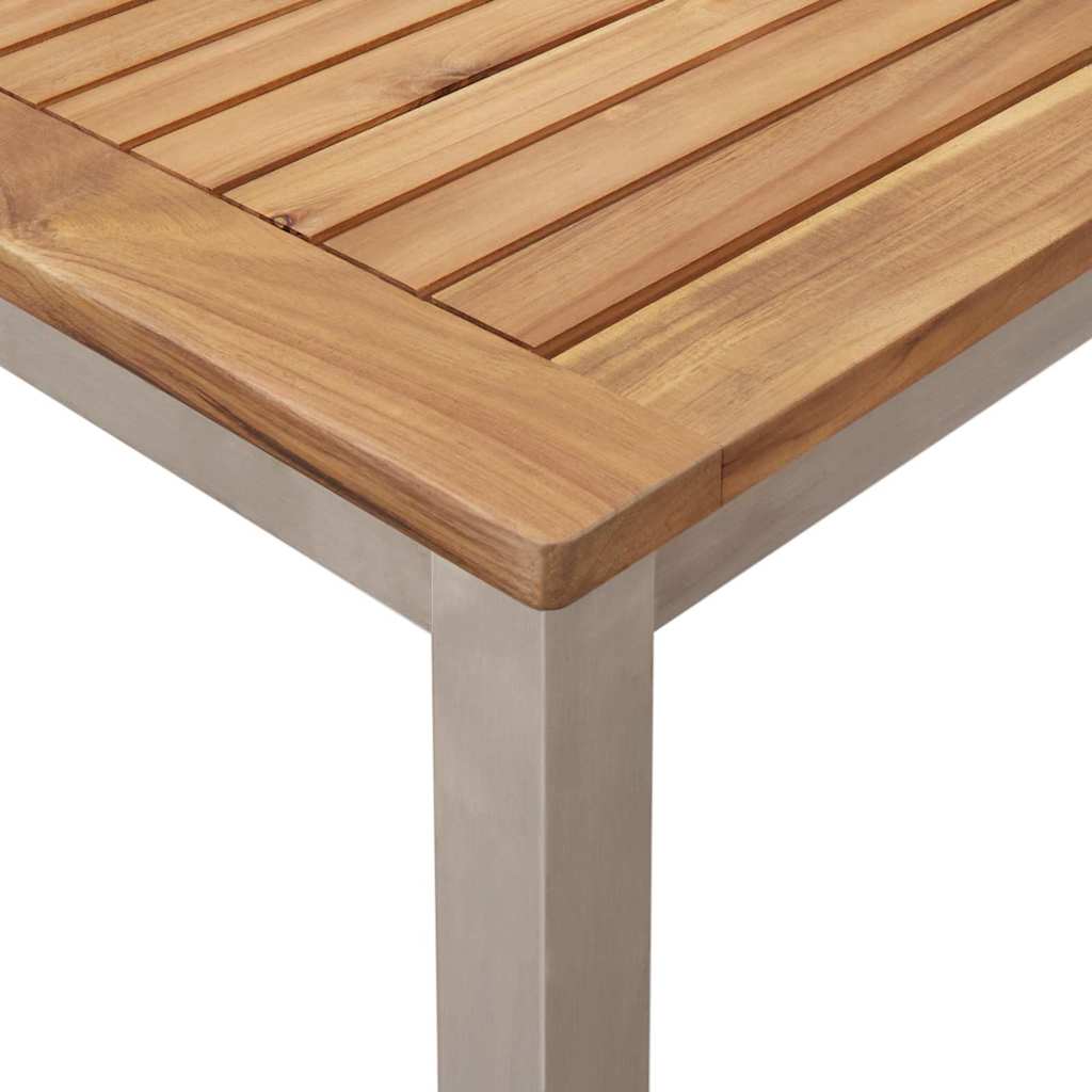 Garten Essgruppe 7 pcs Braun Massivholz Teak
