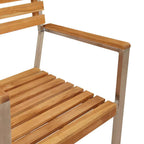 Garten Essgruppe 7 pcs Braun Massivholz Teak