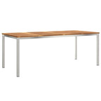 Garten Essgruppe 7 pcs Braun Massivholz Teak