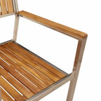 Outdoortisch-Set 5 pcs Braun Massivholz Akazie