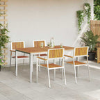 Outdoortisch-Set 5 pcs Braun Massivholz Akazie