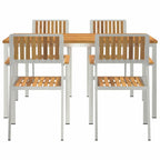 Outdoortisch-Set 5 pcs Braun Massivholz Akazie