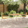 Garten Essgruppe 3 pcs Braun Massivholz Akazie