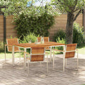 Garten Essgruppe 5 pcs Braun Massivholz Akazie