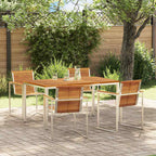Garten Essgruppe 5 pcs Braun Massivholz Akazie