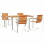 Garten Essgruppe 5 pcs Braun Massivholz Akazie
