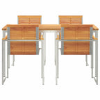 Garten Essgruppe 5 pcs Braun Massivholz Akazie