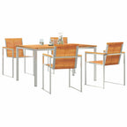 Garten Essgruppe 5 pcs Braun Massivholz Akazie