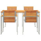 Garten Essgruppe 5 pcs Braun Massivholz Akazie