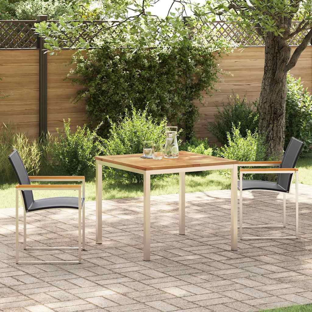 Garten Essgruppe 3 pcs Braun Massivholz Akazie