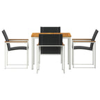 Garten Essgruppe 5 pcs Braun Massivholz Akazie