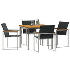 Garten Essgruppe 5 pcs Braun Massivholz Akazie