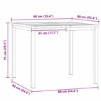Garten Essgruppe 5 pcs Braun Massivholz Akazie