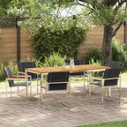 Garten Essgruppe 7 pcs Braun Massivholz Akazie