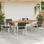 Garten Essgruppe 7 pcs Braun Massivholz Akazie