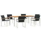 Garten Essgruppe 7 pcs Braun Massivholz Akazie