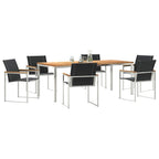 Garten Essgruppe 7 pcs Braun Massivholz Akazie