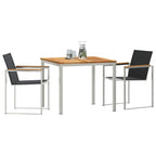 Garten Essgruppe 3 pcs Braun Massivholz Teak