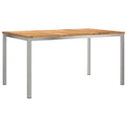 Garten Essgruppe 7 pcs Braun Massivholz Teak