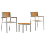 Garten Essgruppe 3 pcs Braun Massivholz Akazie