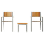 Garten Essgruppe 3 pcs Braun Massivholz Akazie