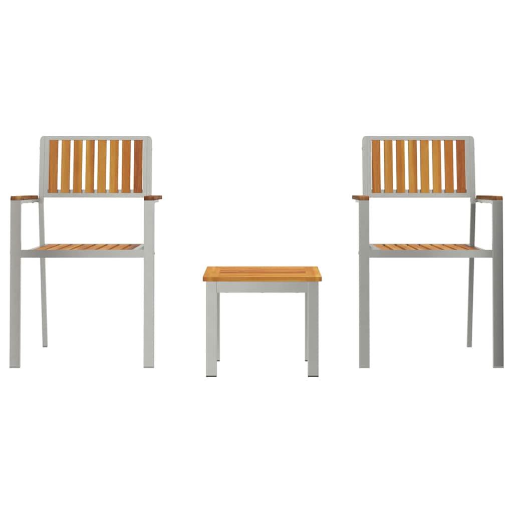 Garten Essgruppe 3 pcs Braun Massivholz Akazie