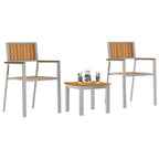 Garten Essgruppe 3 pcs Braun Massivholz Akazie