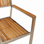 Gartenstuhl 6 pcs Braun 56 x 54,5 x 87 cm Massivholz Teak