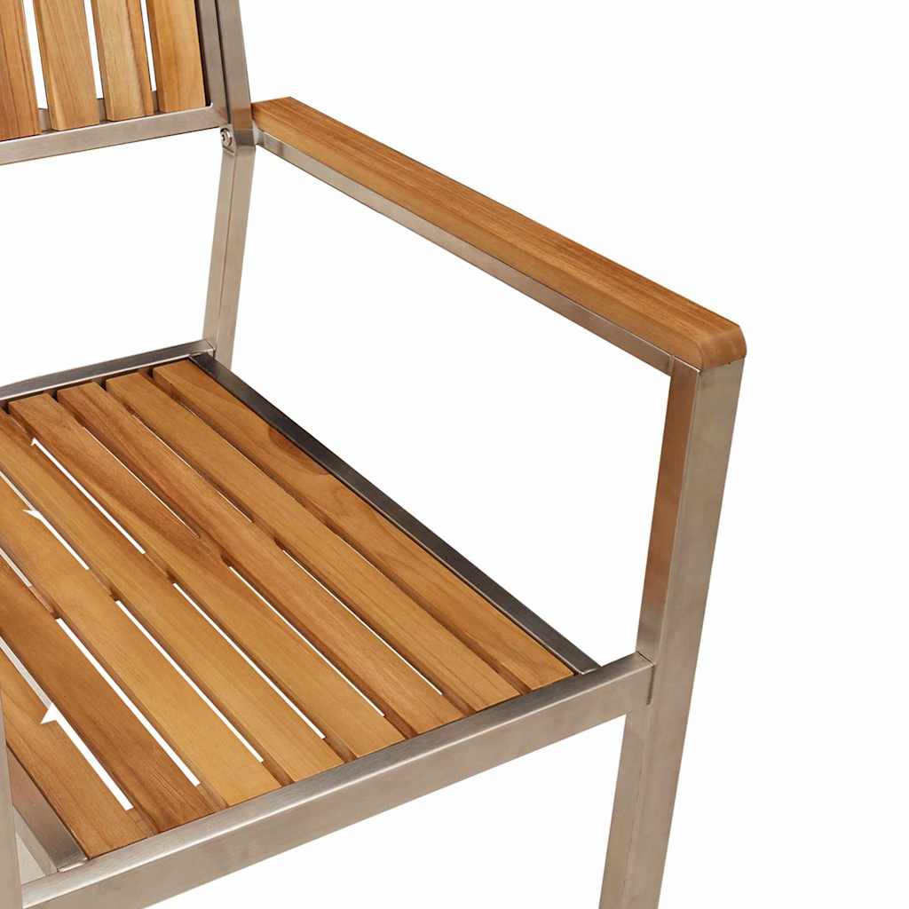 Gartenstuhl 6 pcs Braun 56 x 54,5 x 87 cm Massivholz Teak
