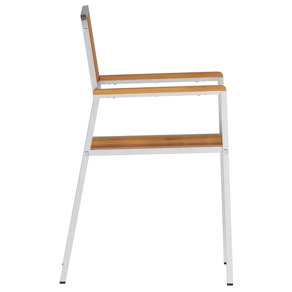 Gartenstuhl 6 pcs Braun 56 x 54,5 x 87 cm Massivholz Teak