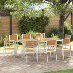 Gartenstuhl 8 pcs Braun 56 x 54,5 x 87 cm Massivholz Teak