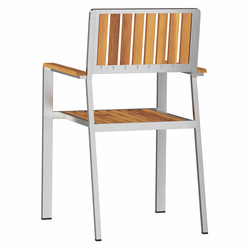 Gartenstuhl 8 pcs Braun 56 x 54,5 x 87 cm Massivholz Teak