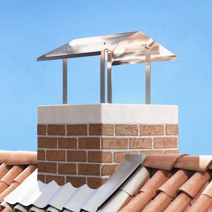 Kaminhaube Silber 50 x 50 x 37 cm Edelstahl