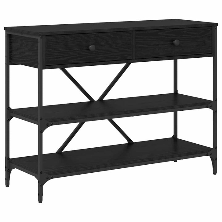 Konsolentisch mit Schubladen mit Regal Sonstiges Schwarze Eiche