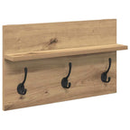 Flurmöbel-Set mit Regal 4 pcs Kunsthandwerk Eiche Holzwerkstoff