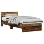 Bettrahmen mit Kopfteil Altholz 90 x 200 cm Holzwerkstoff