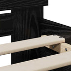 Bettrahmen Schwarz Eichen-Optik 75 x 190 cm Holzwerkstoff