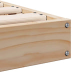 Bodenbettrahmen Natur 90 x 210 cm Massives Kiefernholz