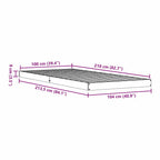 Bodenbettrahmen Weiß 100 x 210 cm Massives Kiefernholz