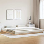Bodenbettrahmen Natur 213,5 x 184 x 9 cm Massives Kiefernholz